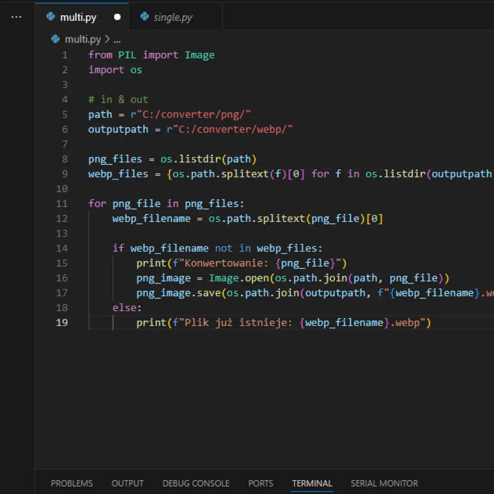 spaceLAB: PYthon - png to webp converter